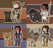 Stone Age Chibis (with cute pets)