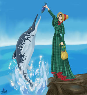 Mary Anning and her Ichthyosaur