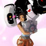 Chell and GLaDOS