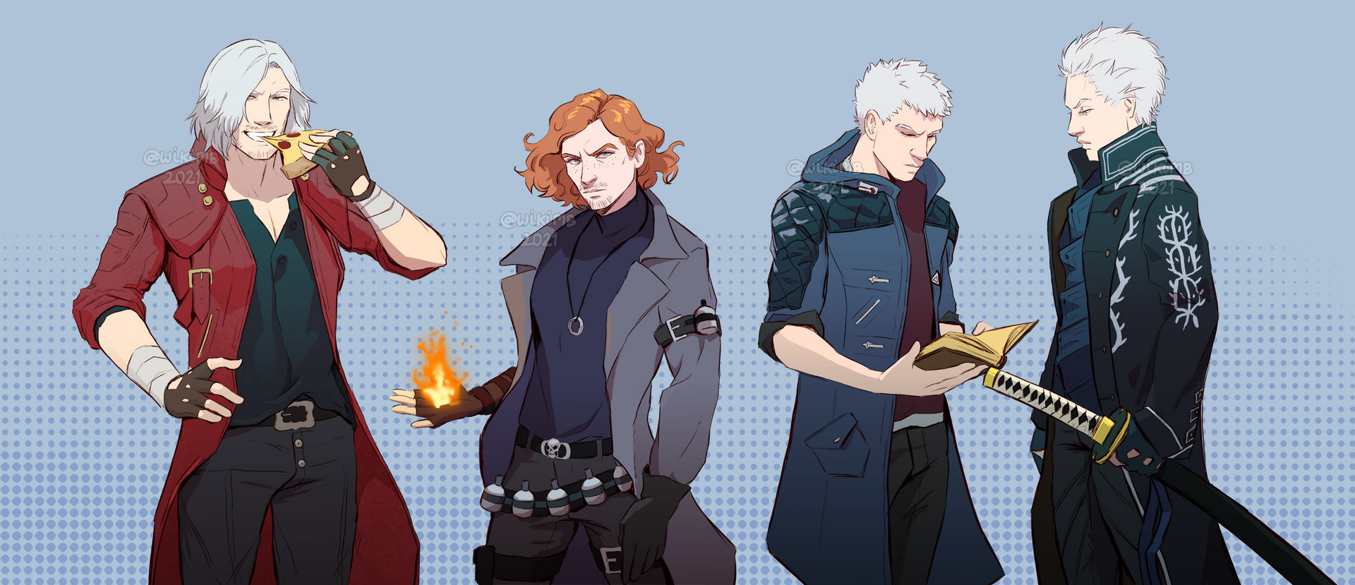 Quick sketches of DMC5 characters by StitchFanPL on DeviantArt