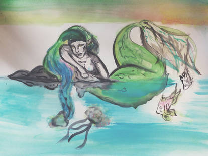 Water color mermaid