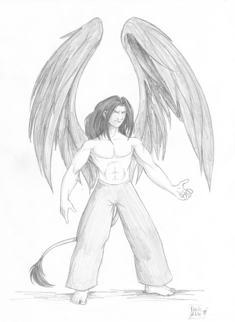 Fallen Angel Free Sketch