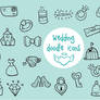 Wedding doodle icons