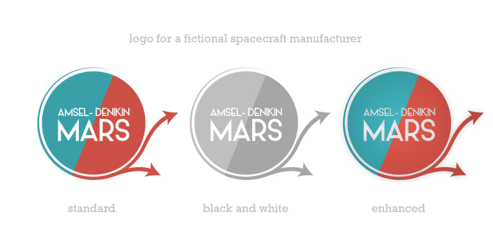 A logo for spacecraft manufacturer, Amsel-Deniken