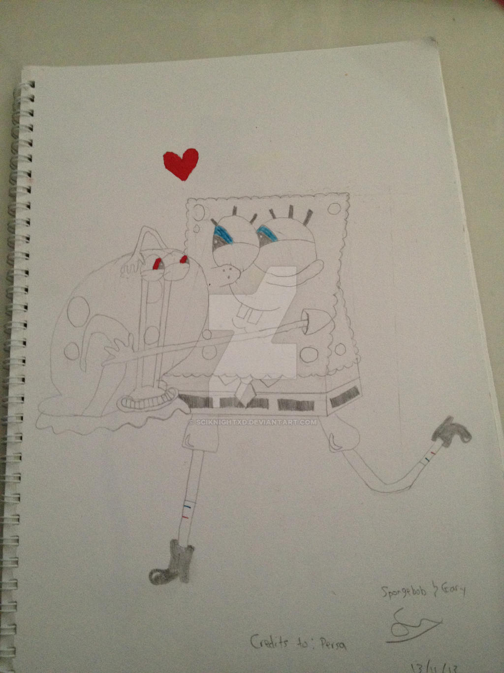 Spongebob and Gary by SciKnightXD on DeviantArt