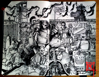 Moleskine Doodle-War never changes by Radical1981