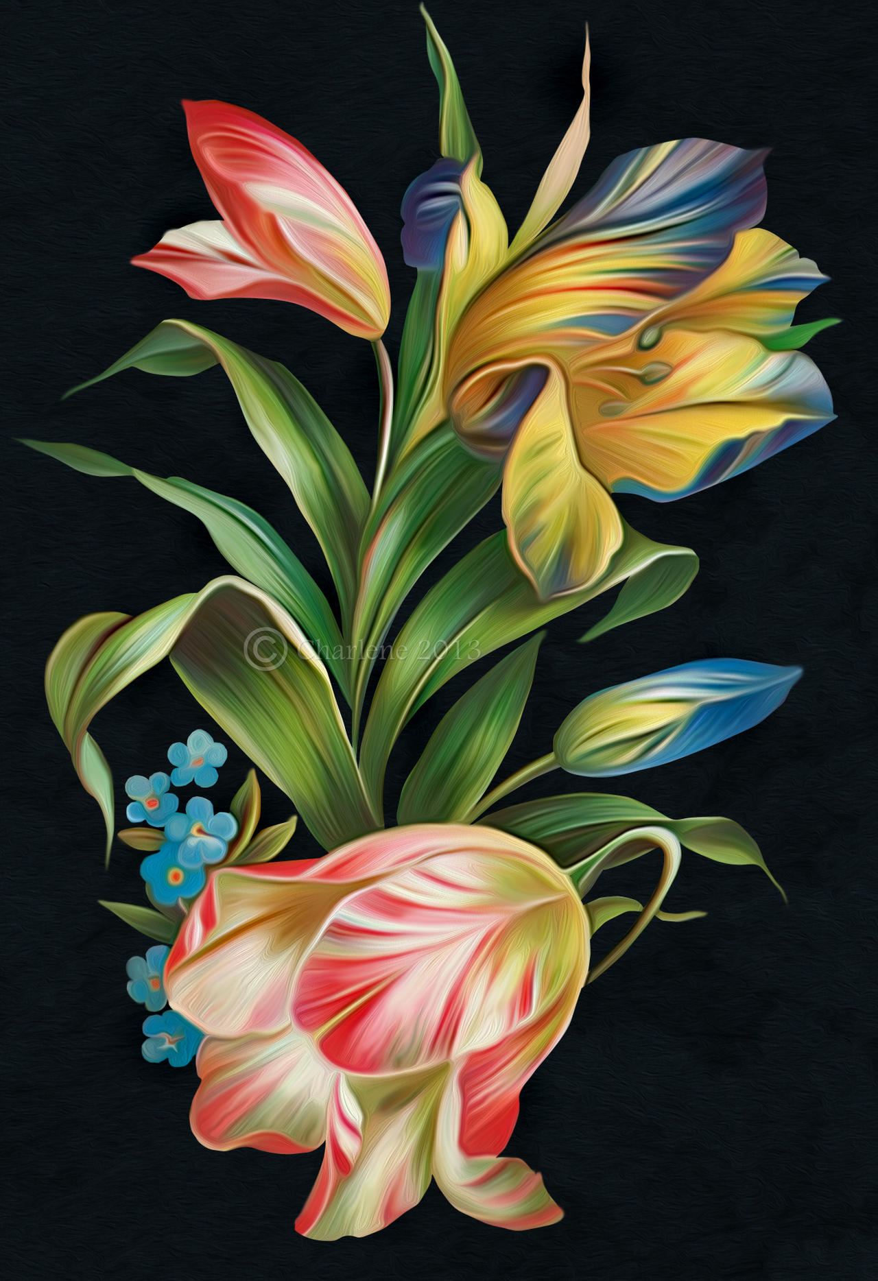 Floral Digital Painting By Chamirra On DeviantArt floral-digital-painting-by-chamirra-on-deviantart