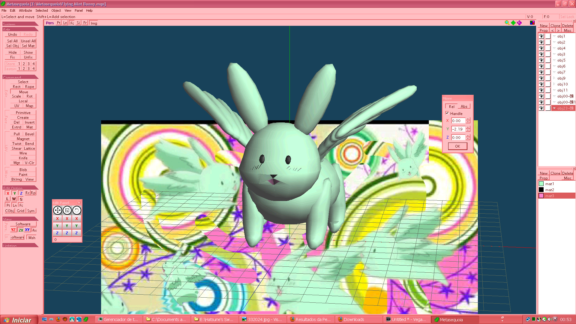 Flying Mint Bunny by Arkenidae on DeviantArt