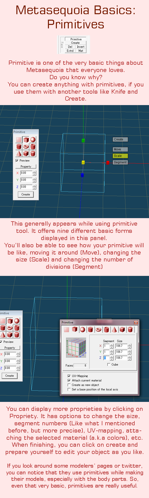 Metasequoia [Very] Basics: Primitives