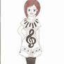 Music note T-shirt dress