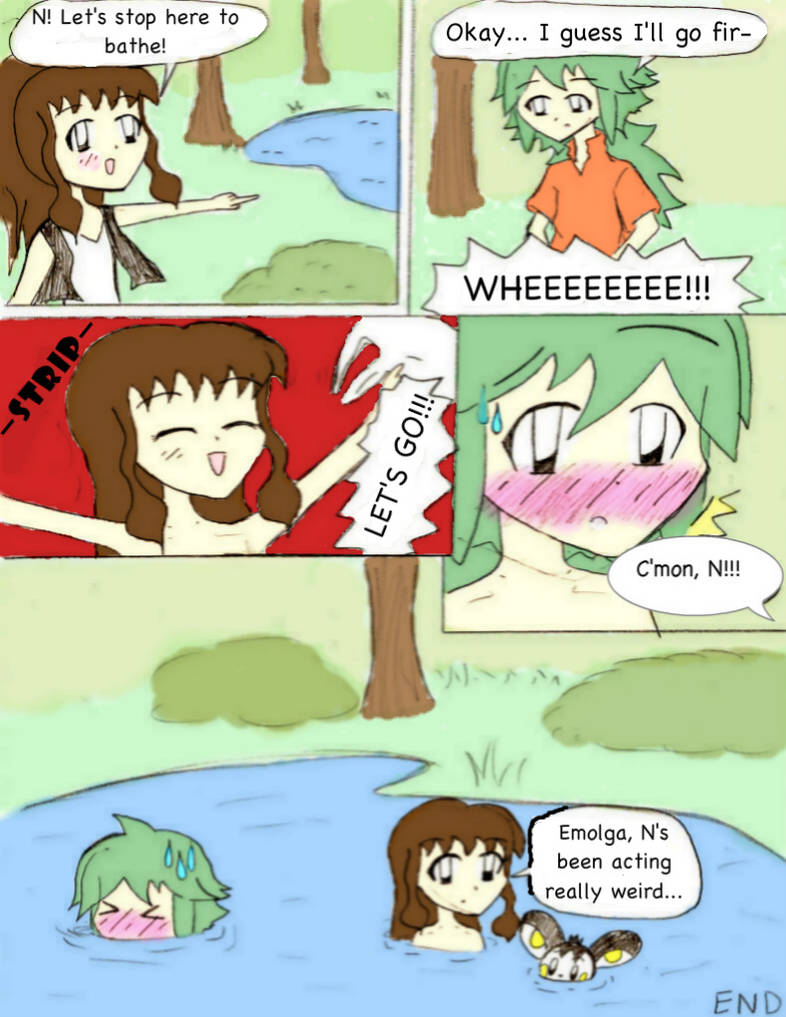 Let's Take A Bath, N by AuroSya on DeviantArt