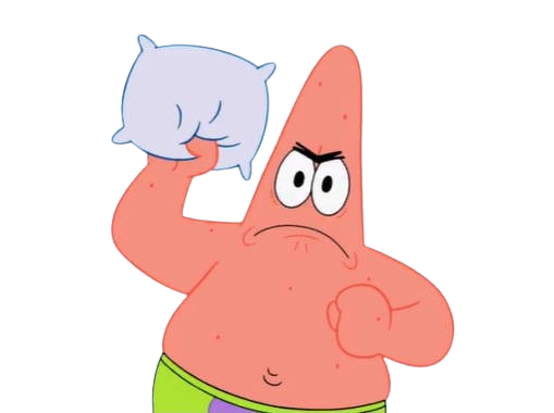 Patrick Star Angry With The Pollow PNG by peachysilver on DeviantArt