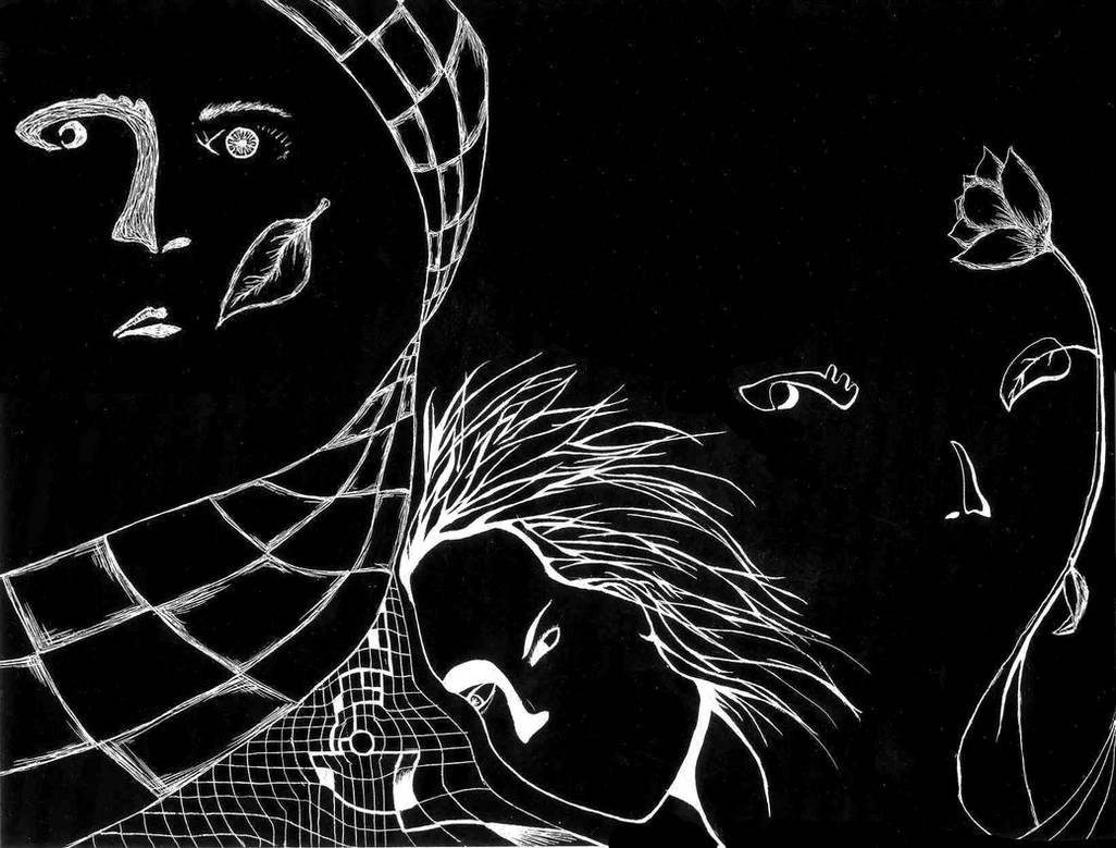 Abstract scratchboard design by strangefeathers on DeviantArt