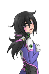 Tomoko Kuroki as D.va by HypermuffinsArt