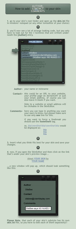 Adding Author Infos to a Skin