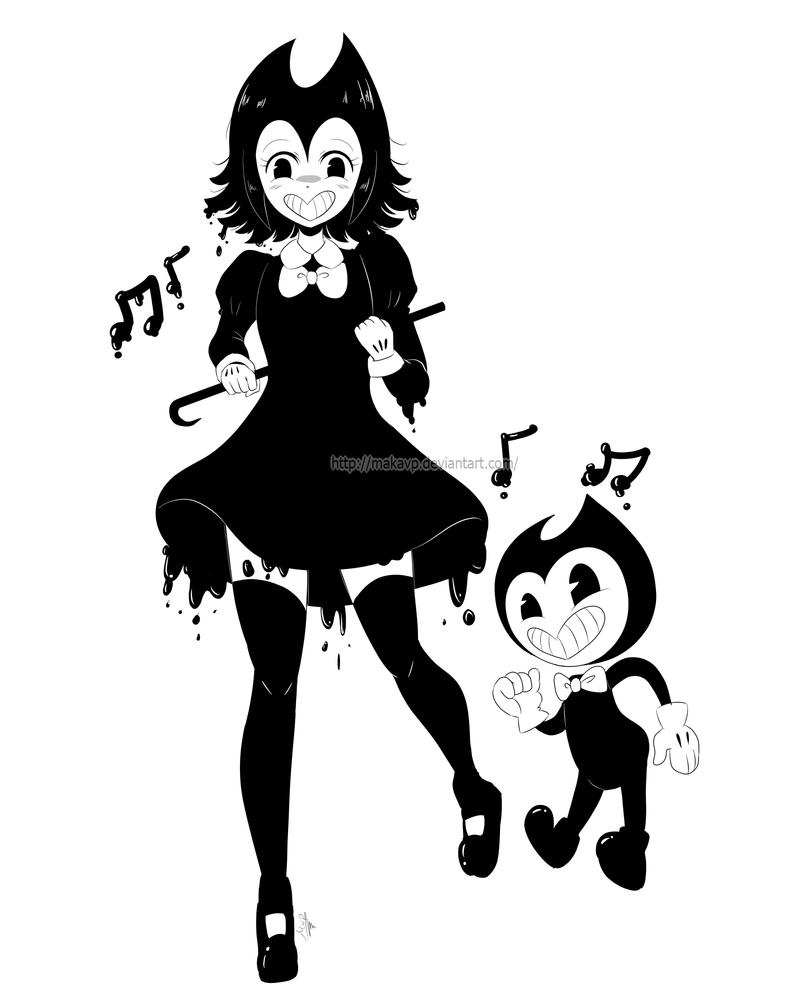 Bendy and the ink machine anime fan art game art art ink character design a...