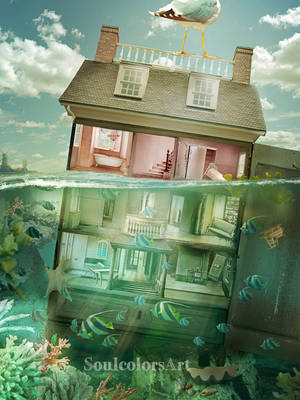 Dolhouse under water by SoulcolorsArt Dolhouse under water by SoulcolorsArt