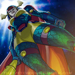 Lunchtime Sketch- Big Barda by petewoods