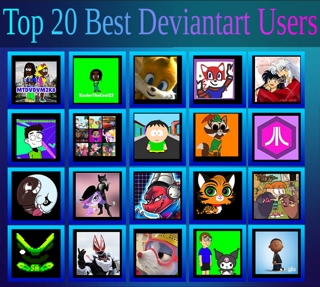 My 20 Best DeviantArt Users by Spyro64PVSKFanarts on DeviantArt