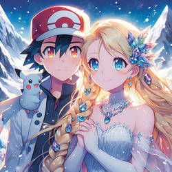 Ash x Serena ( Snowy Wedding Theme )