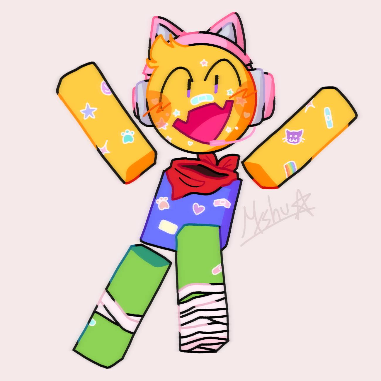 The Roblox Noob _ fanart ／Pixxacatzz - Roblox