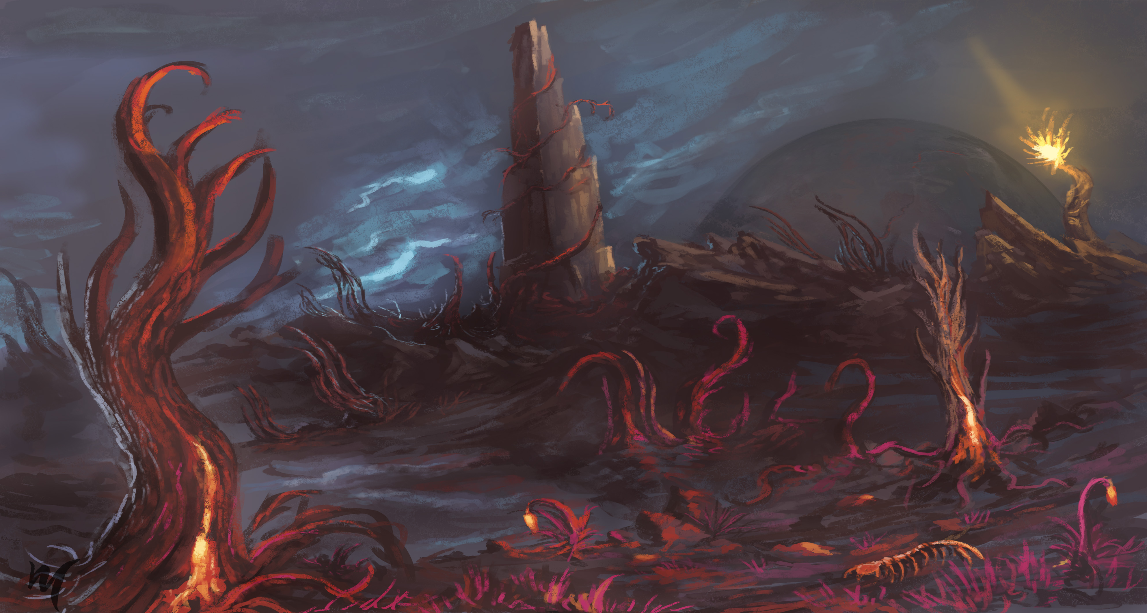 Infested Moons Heart of Deimos, Infested moon by Moonmelo on DeviantArt