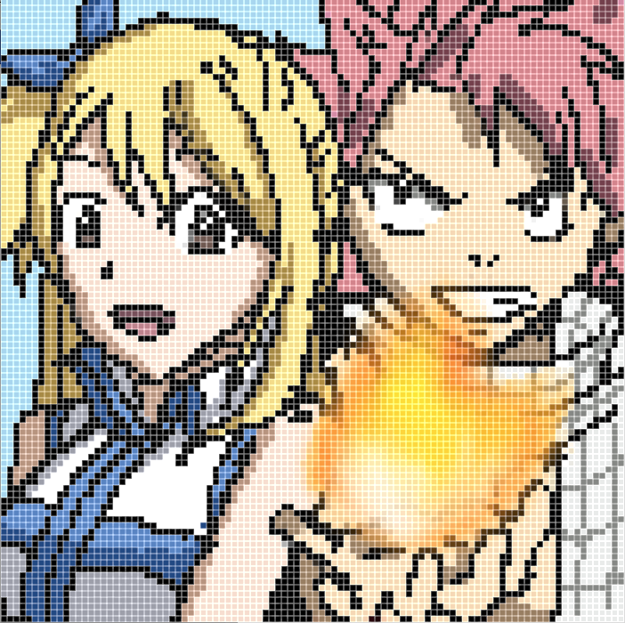 Natsu and Lucy Pixel