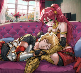 Jaune and Pyrrha cute moment