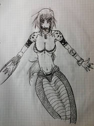 Mermaid warrior