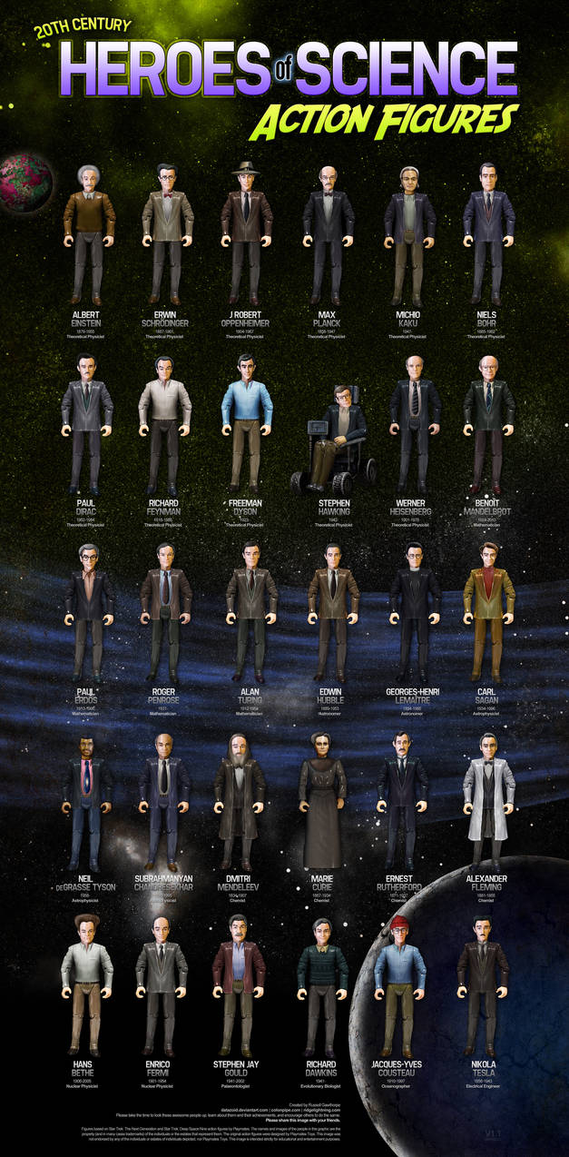 Heroes of Science Action Figures by datazoid