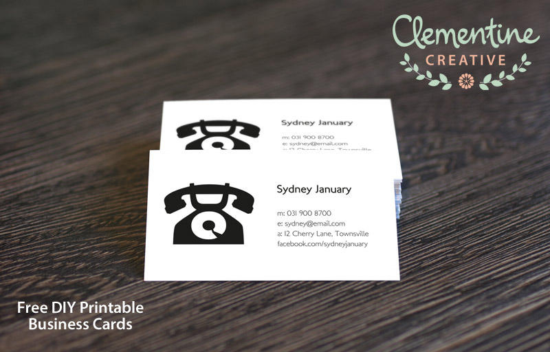 Free DIY Printable Business Cards by ClementineCreative on DeviantArt