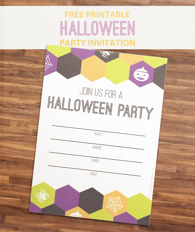 Free Printable Halloween Party Invitation by ClementineCreative
