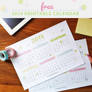 Free Printable 2014 Calendar