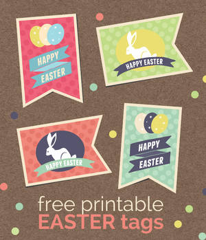 Free printable retro Easter tags