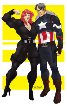 Halloween Candy - Black Widow with Her Captain