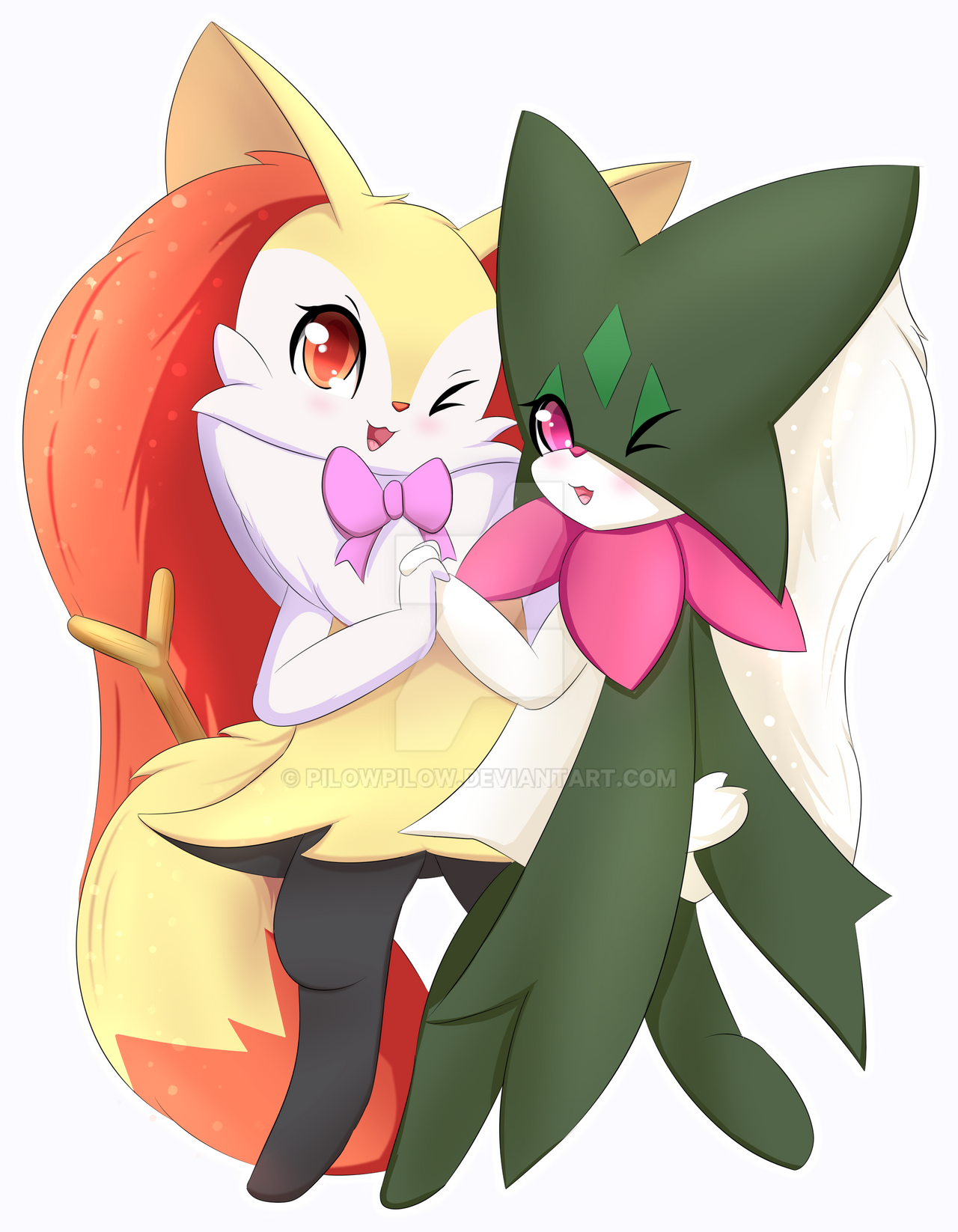 Braixen Meowscarada by Pilowpilow on DeviantArt