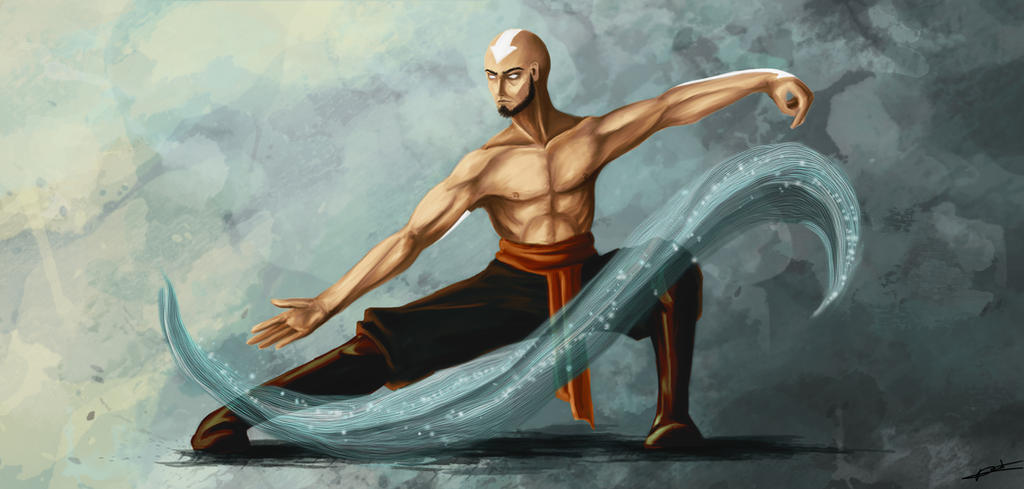 Ang Waterbender Aang waterbending by Dracarian on DeviantArt
