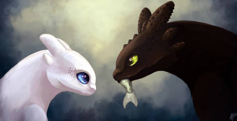 Toothless and the white fury - HTTYD 3