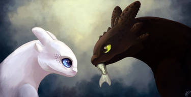 Toothless and the white fury - HTTYD 3