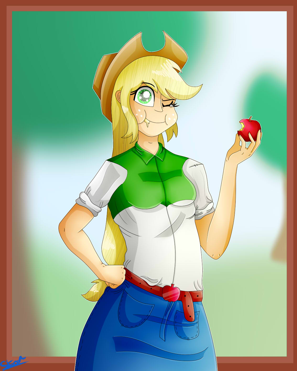 Applejack Human Pool AppleJack Human by StarBlossom15 on DeviantArt
