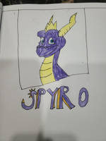 My drawing of Spyro the dragon by Wisteriaflow4500