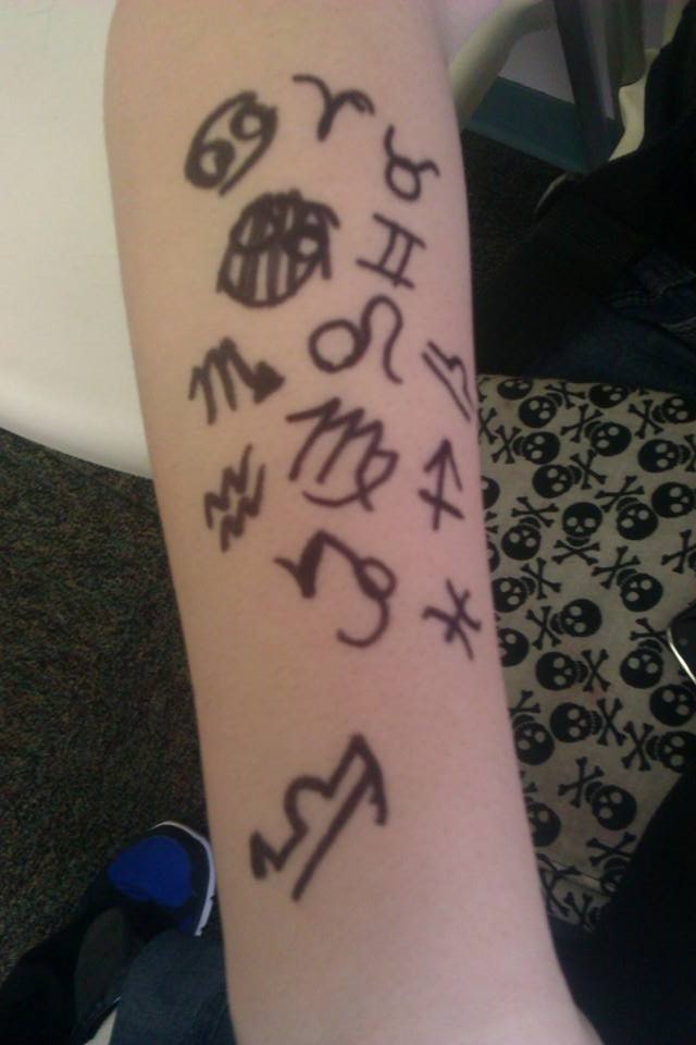 Doodles on friend's arm 2 by RoxasXIIINobody on DeviantArt