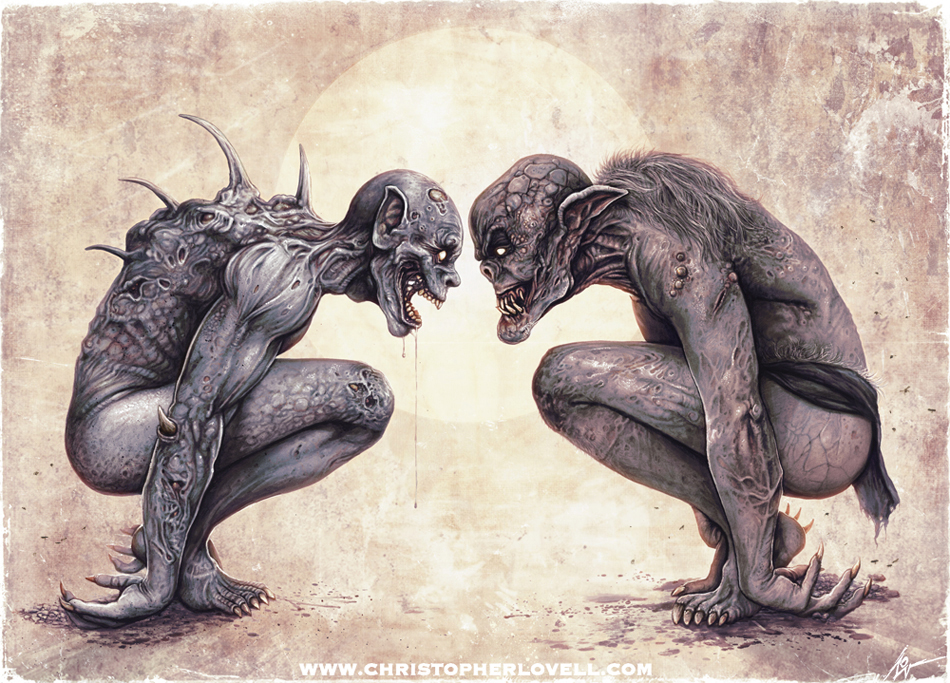 'The Staring Contest' Christopher Lovell Art