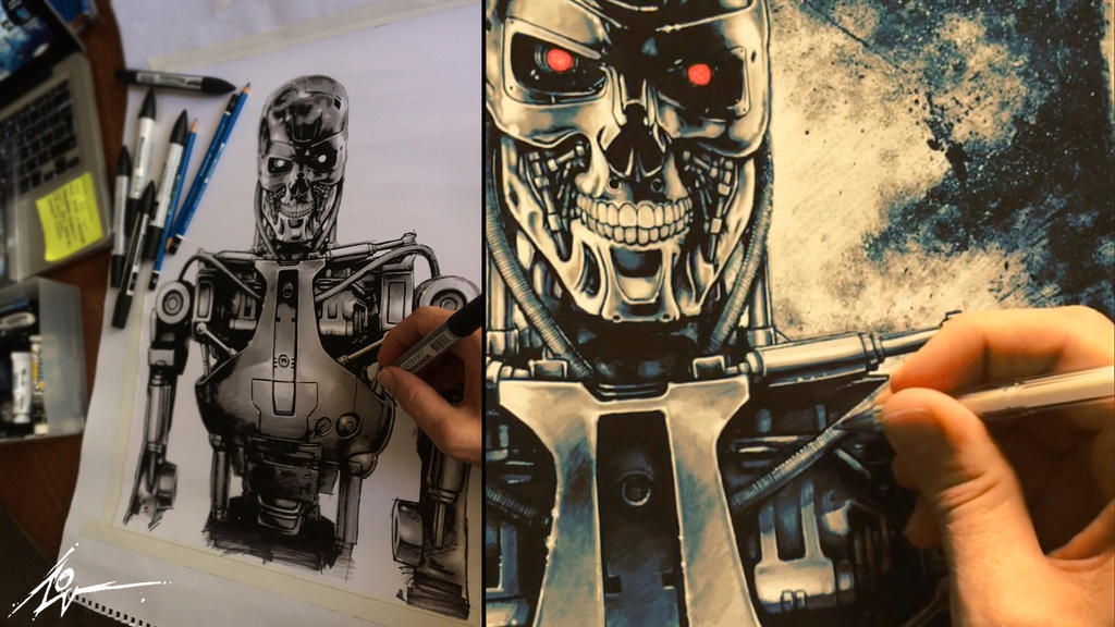 Terminator (PAINTING PROCESS) Video *WATCH HERE!* by Lovell-Art
