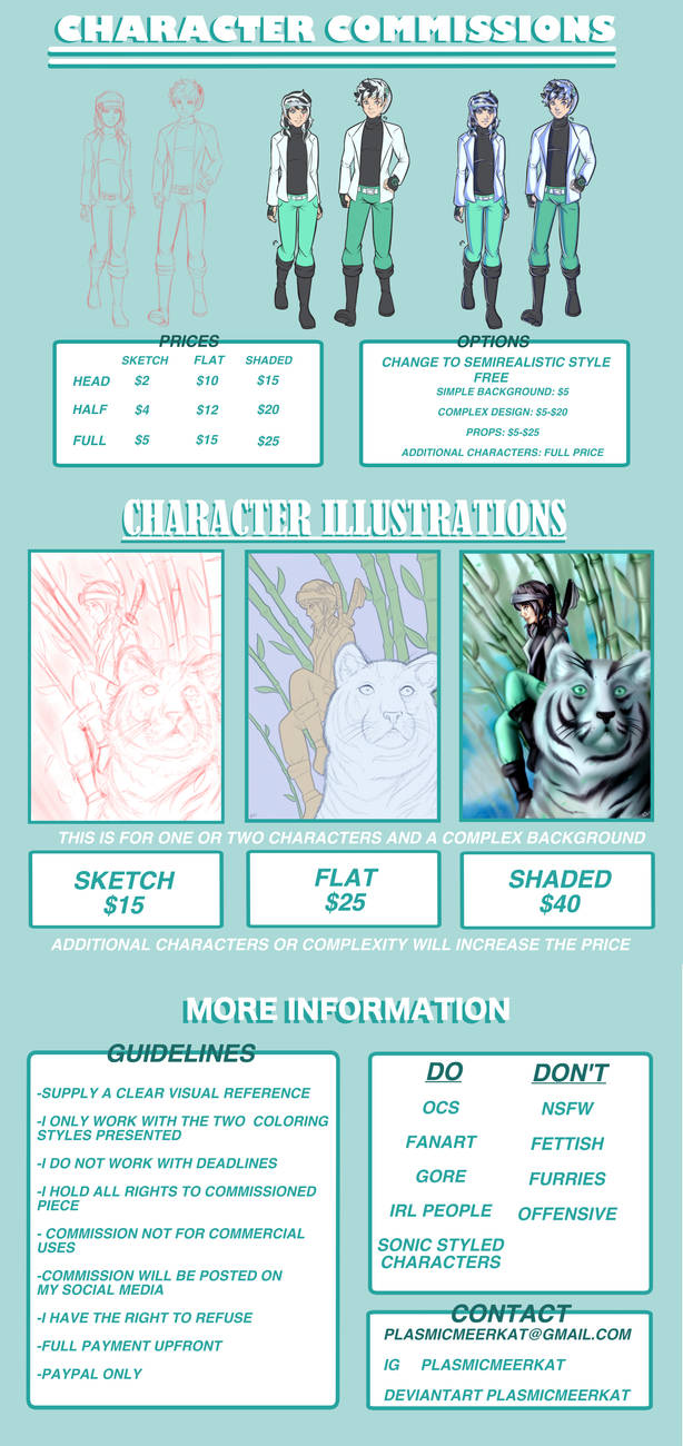 Character Commision Character Commission Sheet 2019 by PlasmicMeerkat on DeviantArt