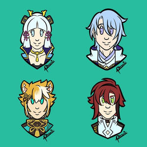 Buttons-Genshin Impact, Inazuma Set A