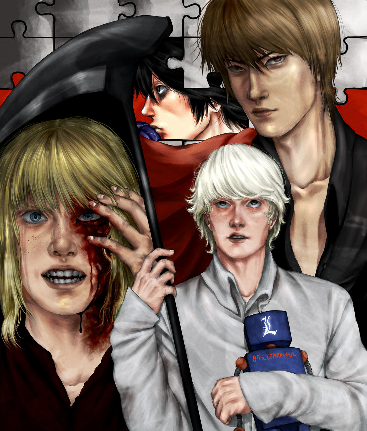 Death Note Split Death note second part fan poster by LeoOttisLopothomyus on DeviantArt
