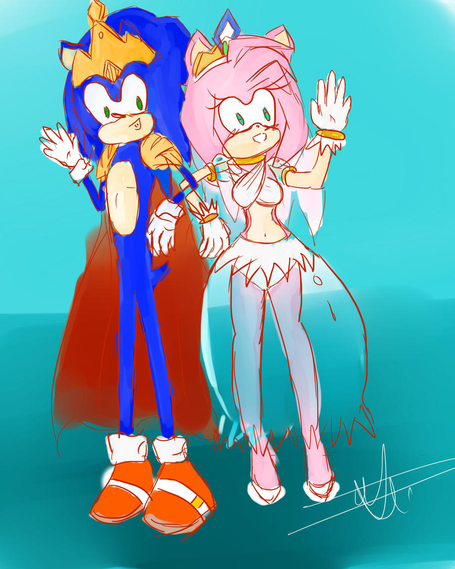 King Sonic and Queen Amy