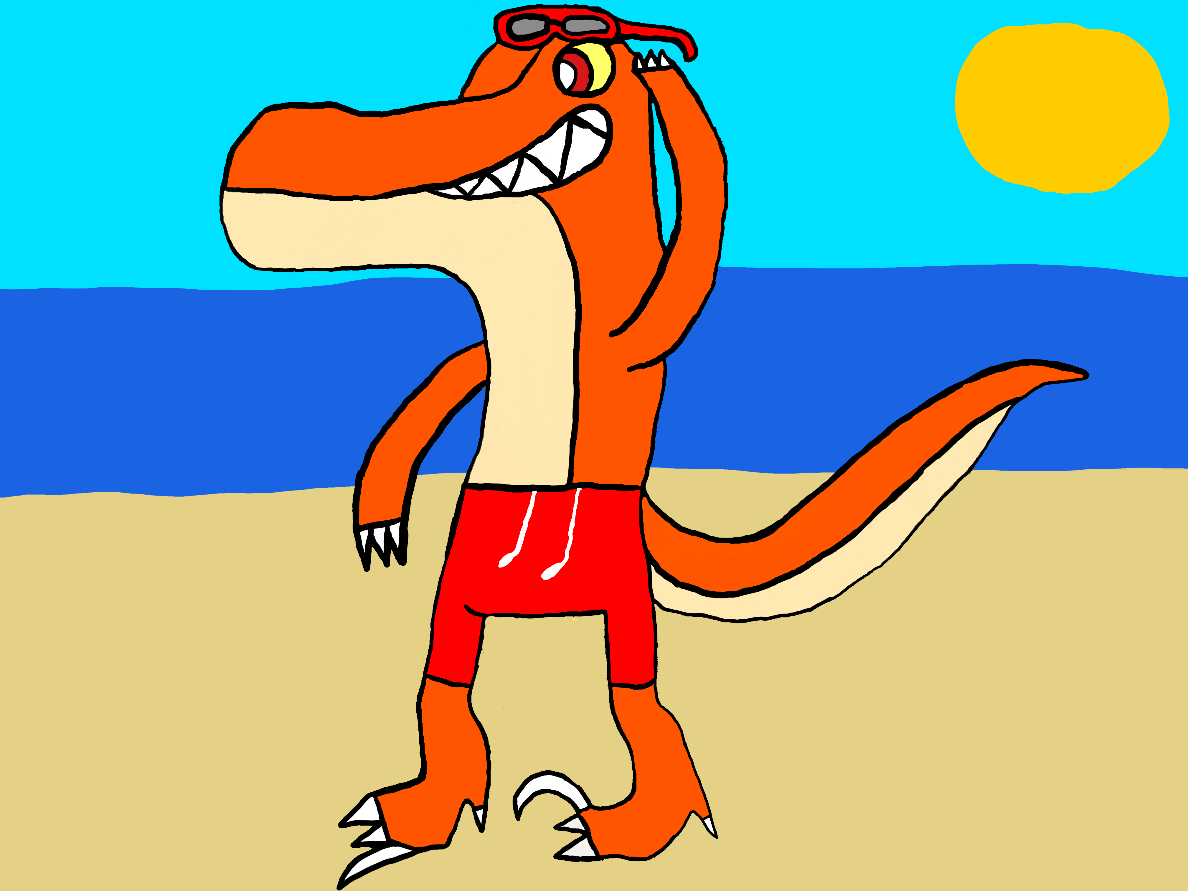 Diego Raptor Diego the raptor at the beach by dragonfire5276 on DeviantArt