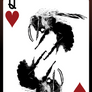Bee Playing Card (Queen of Hearts)
